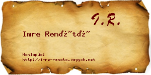 Imre Renátó névjegykártya